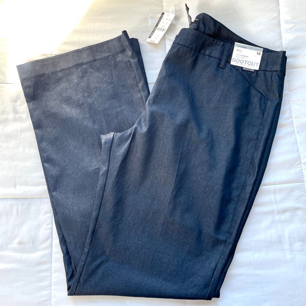 Vintage New York Company NEW Bootcut Pants Size 18 Tall Denim Inspired Mid Rise